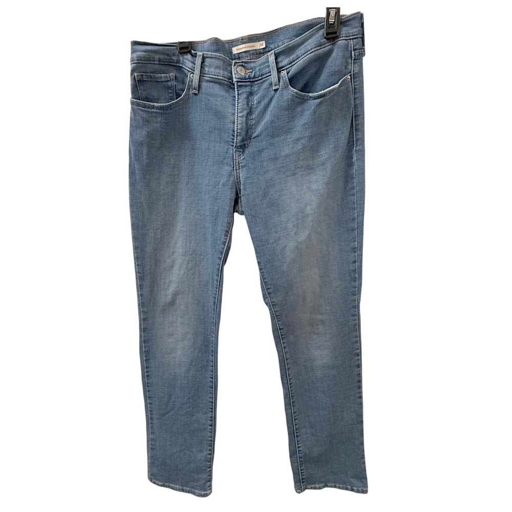 Levi's 314 Shaping Straight Leg Jeans Size 32 Blue Denim Classic Everyday